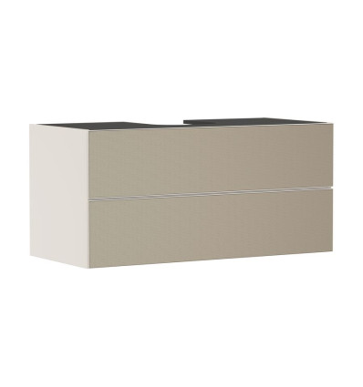 Szafka pod szlifowaną umywalkę wpuszczaną w blat /nablatowąz 2 szufladami 1180/550, Piaskowy Beż Xevolos E Hansgrohe (54194390)