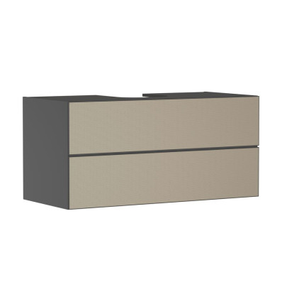 Szafka pod szlifowaną umywalkę wpuszczaną w blat/nablatową z 2 szufladami 1180/550, Szary Łupek Xevolos E Hansgrohe (54195390)