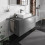 Szafka pod szlifowaną umywalkę wpuszczaną w blat/nablatową z 2 szufladami 1180/550, Szary Łupek Xevolos E Hansgrohe (54195770)