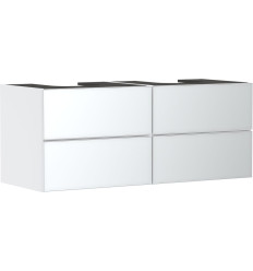 Szafka pod 2 szlifowane umywalki wpuszczane w blat/nablatowe z 4 szufladami 1370/550, Biały Xevolos E Hansgrohe (54196320)