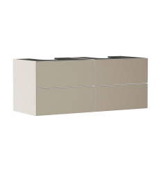Szafka pod 2 szlifowane umywalki wpuszczane w blat/nablatowe z 4 szufladami 1370/550, Piaskowy Xevolos E Hansgrohe (54197390)