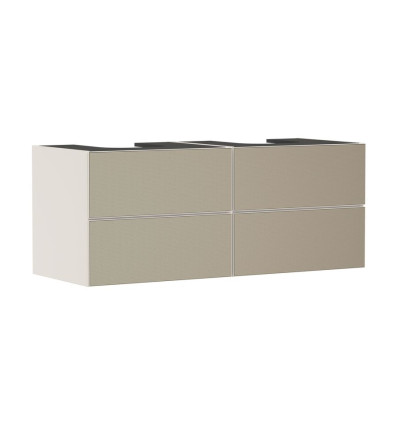 Szafka pod 2 szlifowane umywalki wpuszczane w blat/nablatowe z 4 szufladami 1370/550, Piaskowy Xevolos E Hansgrohe (54197390)