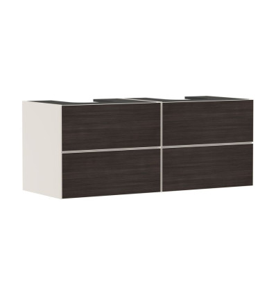 Szafka pod 2 szlifowane umywalki wpuszczane w blat/nablatowe z 4 szufladami 1370/550, Piaskowy Xevolos E Hansgrohe (54197730)