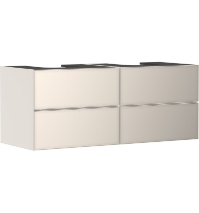 Szafka pod 2 szlifowane umywalki wpuszczane w blat/nablatowe z 4 szufladami 1370/550, Piaskowy Xevolos E Hansgrohe (54197790)