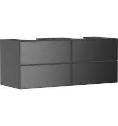 Szafka pod 2 szlifowane umywalki wpuszczane w blat/nablatowe z 4 szufladami 1370/550, Szary Xevolos E Hansgrohe (54198770)