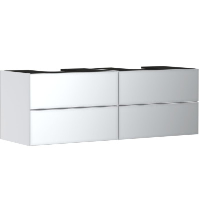 Szafka pod 2 szlifowane umywalki wpuszczane w blat/nablatowe z 4 szufladami 1570/550, Biały Xevolos E Hansgrohe (54199320)