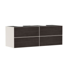 Szafka pod 2 szlifowane umywalki wpuszczane w blat/nablatowe z 4 szufladami 1570/550, Piaskowy Xevolos E Hansgrohe (54200730)