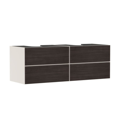 Szafka pod 2 szlifowane umywalki wpuszczane w blat/nablatowe z 4 szufladami 1570/550, Piaskowy Xevolos E Hansgrohe (54200730)