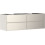 Szafka pod 2 szlifowane umywalki wpuszczane w blat/nablatowe z 4 szufladami 1570/550, Piaskowy Xevolos E Hansgrohe (54200790)