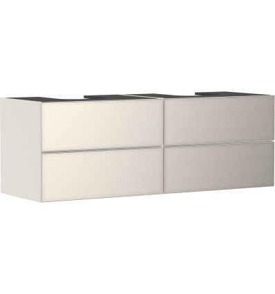 Szafka pod 2 szlifowane umywalki wpuszczane w blat/nablatowe z 4 szufladami 1570/550, Piaskowy Xevolos E Hansgrohe (54200790)