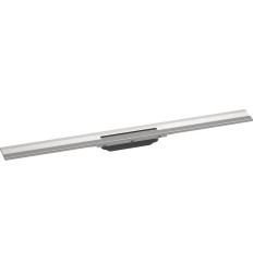 Element zewnętrzny odpływu liniowego 900 z możliwością przycięcia, montaż przyścienny Stal RainDrain Flex Hansgrohe (56052800)