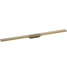 Element zewnętrzny odpływu liniowego 1200 z możliwością przycięcia, montaż przyścienny Brąz RainDrain Flex Hansgrohe (56054140)