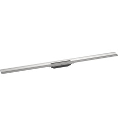 Element zewnętrzny odpływu liniowego 1200 z możliwością przycięcia, montaż przyścienny Stal RainDrain Flex Hansgrohe (56054800)