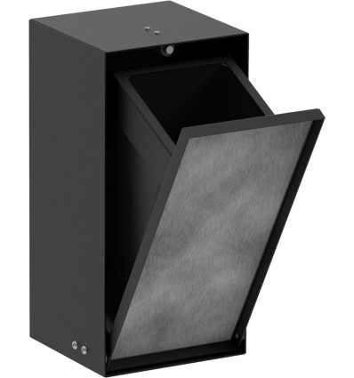 Wnęka ścienna z koszem na śmieci i drzwiczkami do wyłożenia płytkami 300/150/140 Czarny XtraStoris Rock Hansgrohe (56063670)