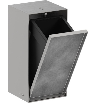 Wnęka ścienna z koszem na śmieci i drzwiczkami do wyłożenia płytkami 300/150/140 Stal XtraStoris Rock Hansgrohe (56063800)