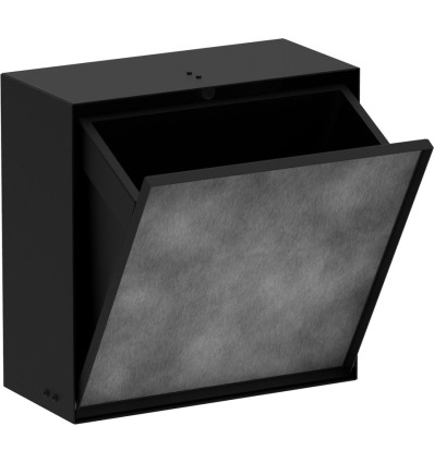 Wnęka ścienna z koszem na śmieci i drzwiczkami do wyłożenia płytkami 300/300/140 Czarny XtraStoris Rock Hansgrohe (56090670)