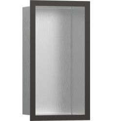 Wnęka ścienna z ozdobną ramką 30x15 Czarny Chrom/Stal XtraStoris Individual Hansgrohe (56094340)