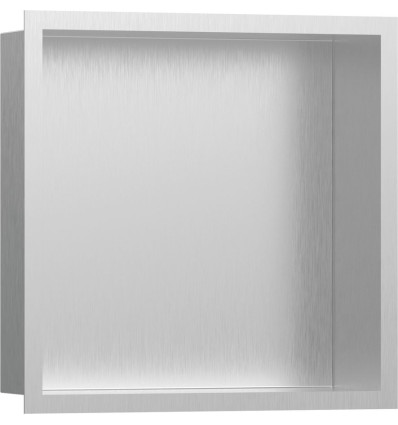 Wnęka ścienna z ozdobną ramką 30x30 Stal szczotkowana XtraStoris Individual Hansgrohe (56097800)