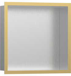 Wnęka ścienna z ozdobną ramką 30x30 Złoty/Stal XtraStoris Individual Hansgrohe (56097990)