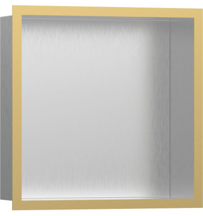 Wnęka ścienna z ozdobną ramką 30x30 Złoty/Stal XtraStoris Individual Hansgrohe (56097990)