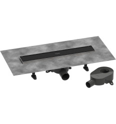 Odpływ liniowy 50 ozdobny/do wyłożenia płytkami standardowy/niski Czarny RainDrain Go Hansgrohe (56270670)