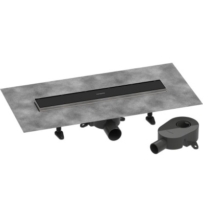 Odpływ liniowy 50 ozdobny/do wyłożenia płytkami standardowy/niski Czarny RainDrain Go Hansgrohe (56270670)