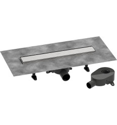 Odpływ liniowy 50 ozdobny/do wyłożenia płytkami standardowy/niski Stal RainDrain Go Hansgrohe (56270800)