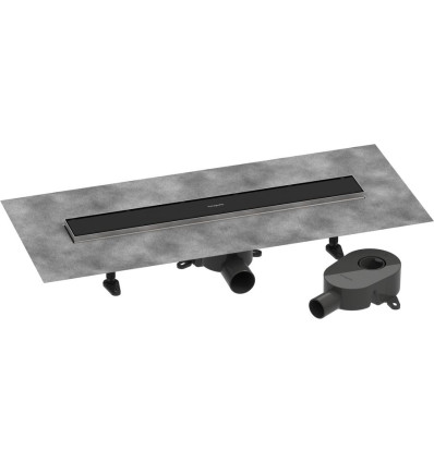 odpływ liniowy 60 ozdobny/do wyłożenia płytkami standardowy/niski Czarny RainDrain Go Hansgrohe (56271670)