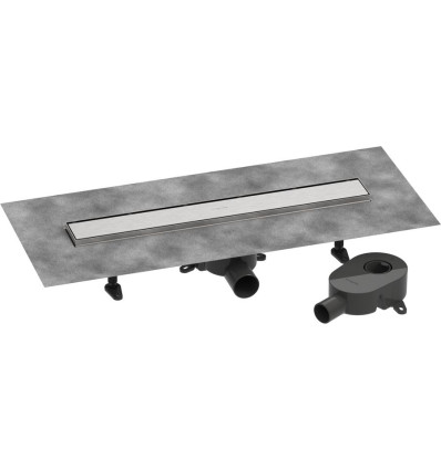 Odpływ liniowy 60 ozdobny/do wyłożenia płytkami standardowy/niski Stal RainDrain Go Hansgrohe (56271800)