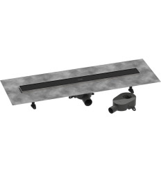 Odpływ liniowy 80 ozdobny/do wyłożenia płytkami standardowy/niski Czarny RainDrain Go Hansgrohe (56273670)