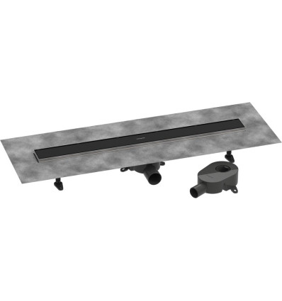 Odpływ liniowy 80 ozdobny/do wyłożenia płytkami standardowy/niski Czarny RainDrain Go Hansgrohe (56273670)