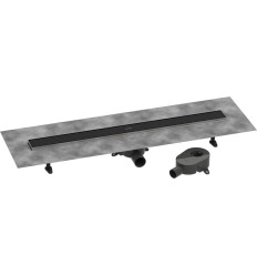 Odpływ liniowy 90 ozdobny/do wyłożenia płytkami standardowy/niski Czarny RainDrain Go Hansgrohe (56274670)