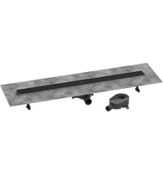 Odpływ liniowy 100 ozdobny/do wyłożenia płytkami standardowy/niski Czarny RainDrain Go Hansgrohe (56275670)