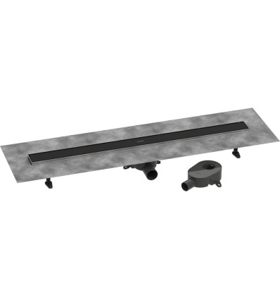Odpływ liniowy 100 ozdobny/do wyłożenia płytkami standardowy/niski Czarny RainDrain Go Hansgrohe (56275670)