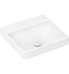 Mała umywalka wpuszczana 50x48 szlifowana bez otworu, bez przelewu Xelu Q Hansgrohe (61015450)