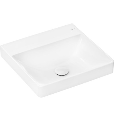 Mała umywalka wpuszczana 50x48 szlifowana bez otworu, bez przelewu Xelu Q Hansgrohe (61015450)