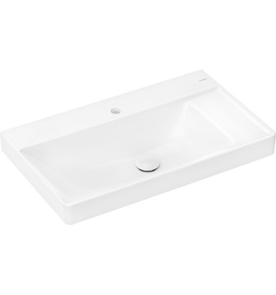 Umywalka wpuszczana z półką po prawej 80x48 szlifowana z otworem, bez przelewu Xelu Q Hansgrohe (61027450)