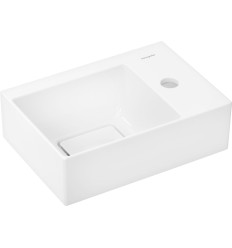 Umywalka wisząca 36x25 z otworem na baterię po prawej bez przelewu Xevolos E Hansgrohe (61086450)