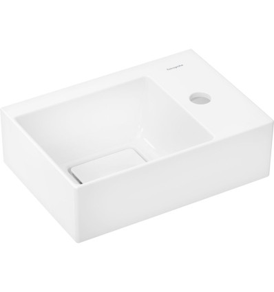 Umywalka wisząca 36x25 z otworem na baterię po prawej bez przelewu Xevolos E Hansgrohe (61086450)