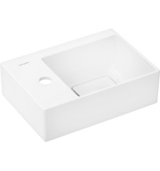 Umywalka wisząca 36x25 z otworem na baterię po lewej, bez przelewu Xevolos E Hansgrohe (61087450)