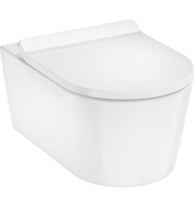 Miska WC wisząca bezkołnierzowa z deską SoftClose biała EluPura S Hansgrohe (61115450)