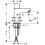 Bateria umywalkowa bez mieszacza Czarny mat Logis Hansgrohe (71120670)