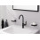 Bateria umywalkowa z obrotową wylewką i korkiem Czarny Logis Hansgrohe (71130670)