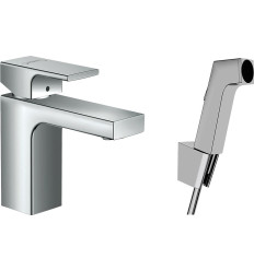 Jednouchwytowa bateria umywalkowa 100 z główką Bidette i wężem 160 cm bez kompletu Vernis Shape Hansgrohe (71216000)