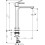 Bateria umywalkowa 240 CoolStart chrom Rebris E Hansgrohe (72583000)