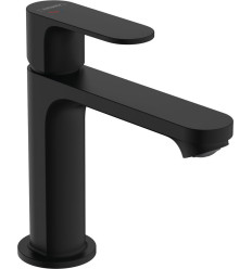 Bateria umywalkowa 110 CoolStart EcoSmart+ z korkiem z cięgłem Czarny Rebris S Hansgrohe (72588670)