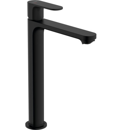 Bateria umywalkowa 240 CoolStart EcoSmart+ z korkiem czarny mat Rebris S Hansgrohe (72590670)