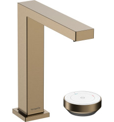 Bateria umywalkowa z niezamykanym kompletem odpływowym Brąz szczotkowany Tecturis E Hansgrohe (73053140)