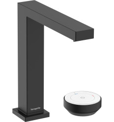 Bateria umywalkowa z niezamykanym kompletem odpływowym Czarny mat Tecturis E Hansgrohe (73053670)