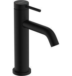 Bateria umywalkowa z kompletem odpływowym z cięgłem czarny mat Tecturis S Hansgrohe (73314670)